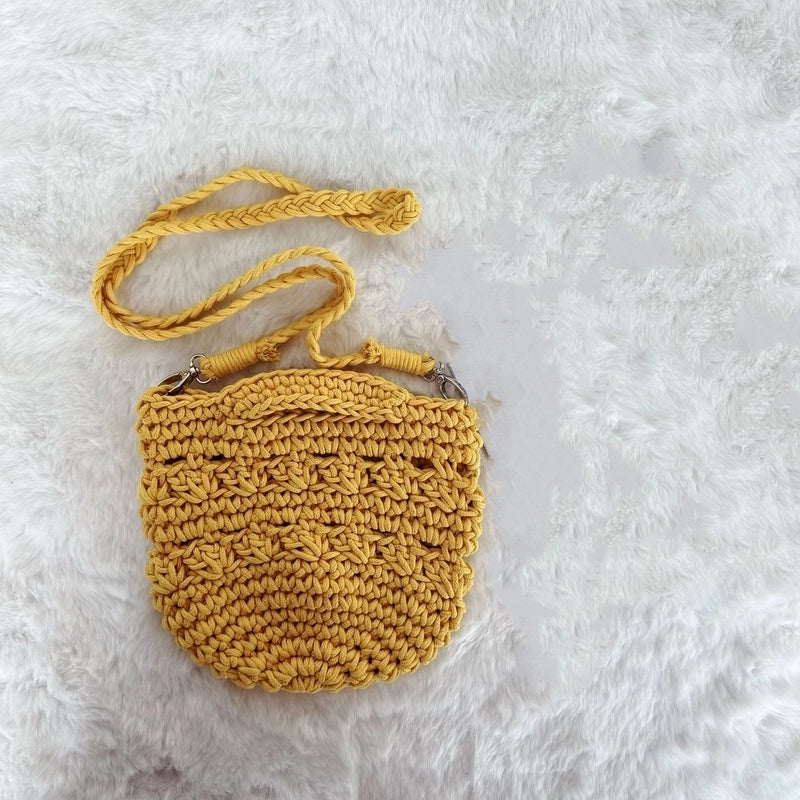 Unisex Small Polyester Solid Color Vacation Hook Loop Shoulder Bag