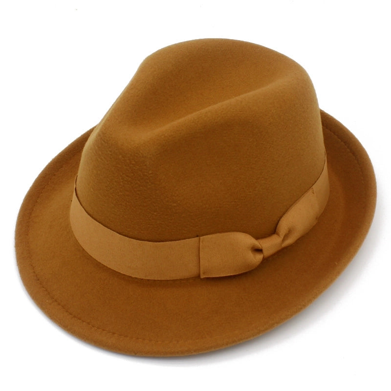 Hot Selling  Jazz Hat Autumn And Winter Fashion Small Bowler Hat Retro Wool Felt Gentleman Hat