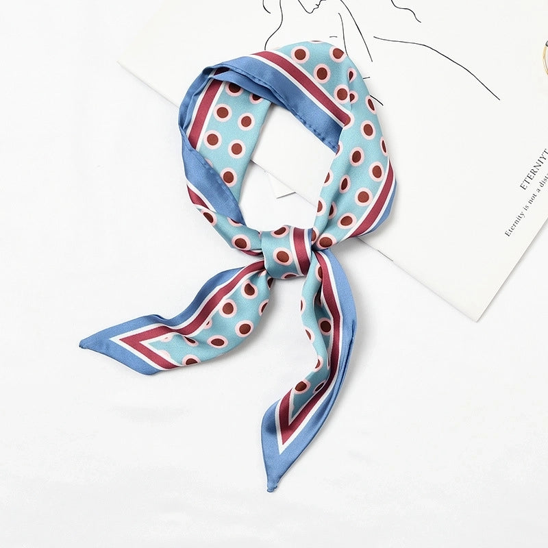 Women's Elegant Geometric Satin Silk Scarf