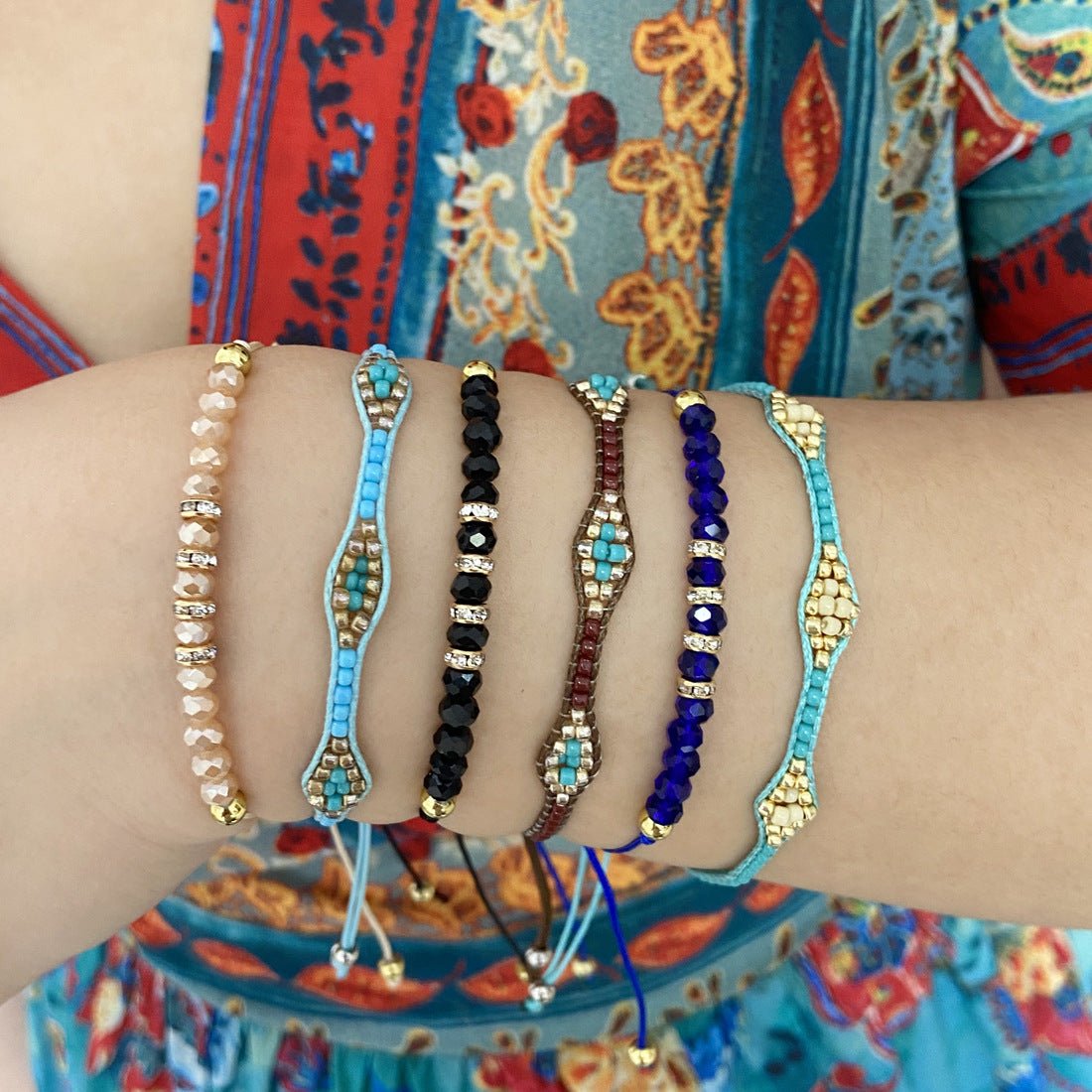 Women Bohemian Rhombus Crystal Bracelets