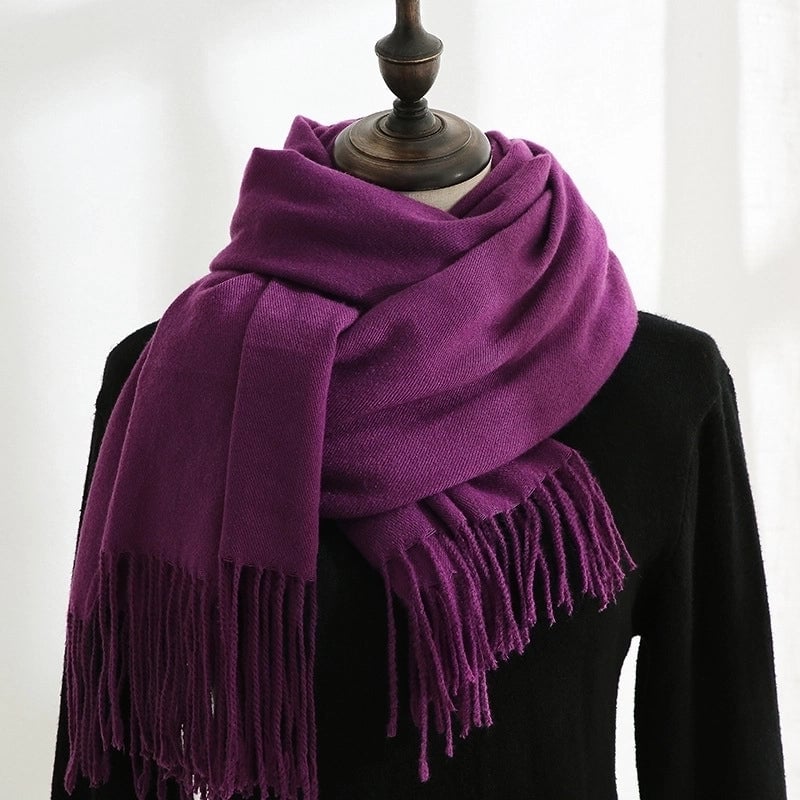 Women's Minimalist Solid Color Imitation Cashmere Scarf