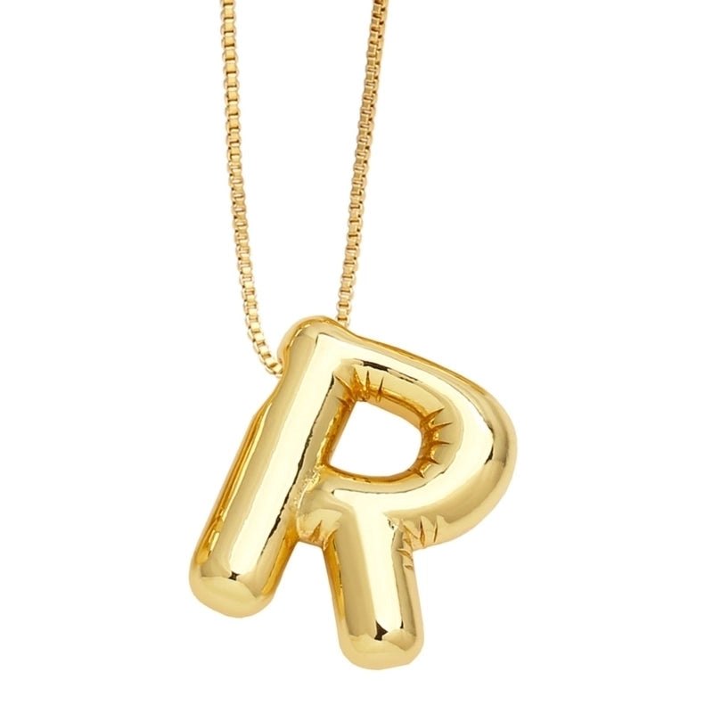 Minimalist Letter Copper Plating Pendant Necklace