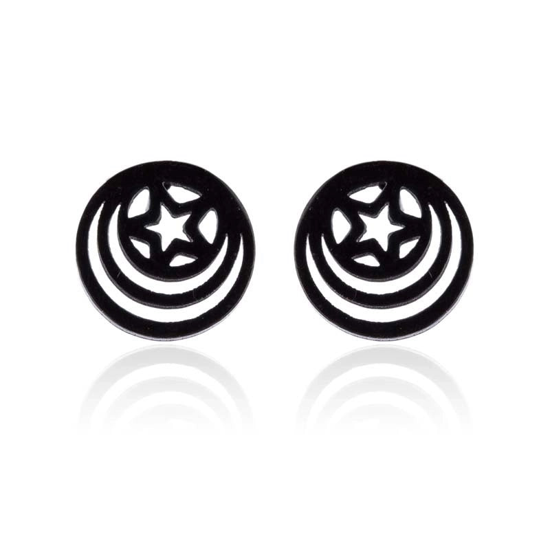 Minimalist Geometric Plating 304 Stainless Steel No Inlaid 18K Gold Plated Earrings