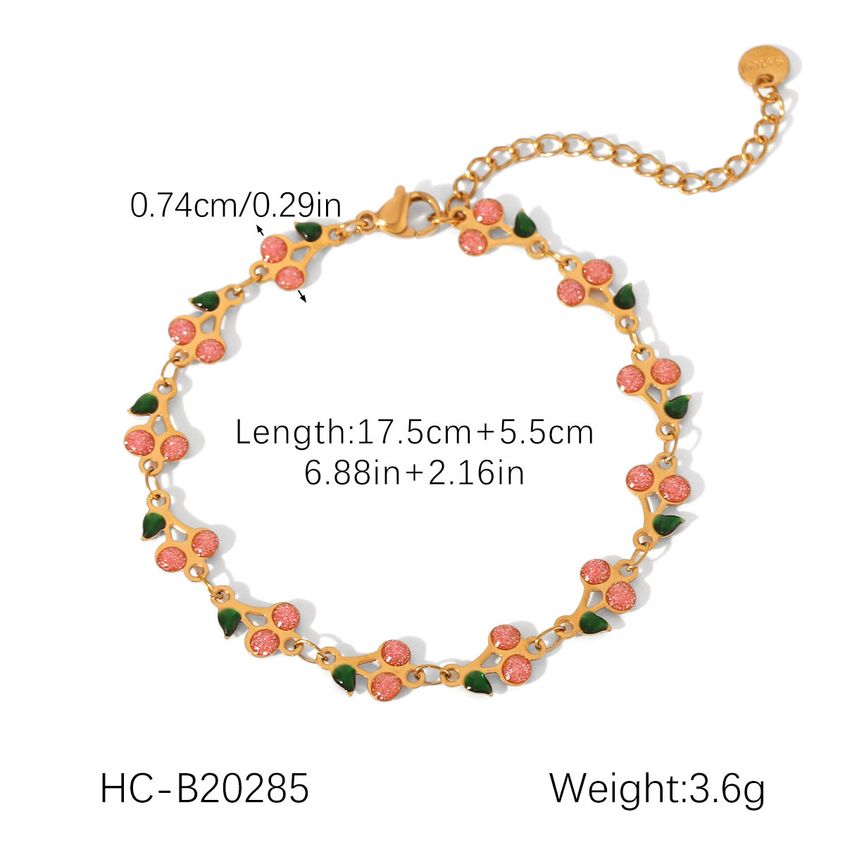 Phoenix Tide Stainless Steel Oil Drop Cherry Necklace Female Niche Design Versatile Clavicle Chain Titanium Steel Fruit Necklace
