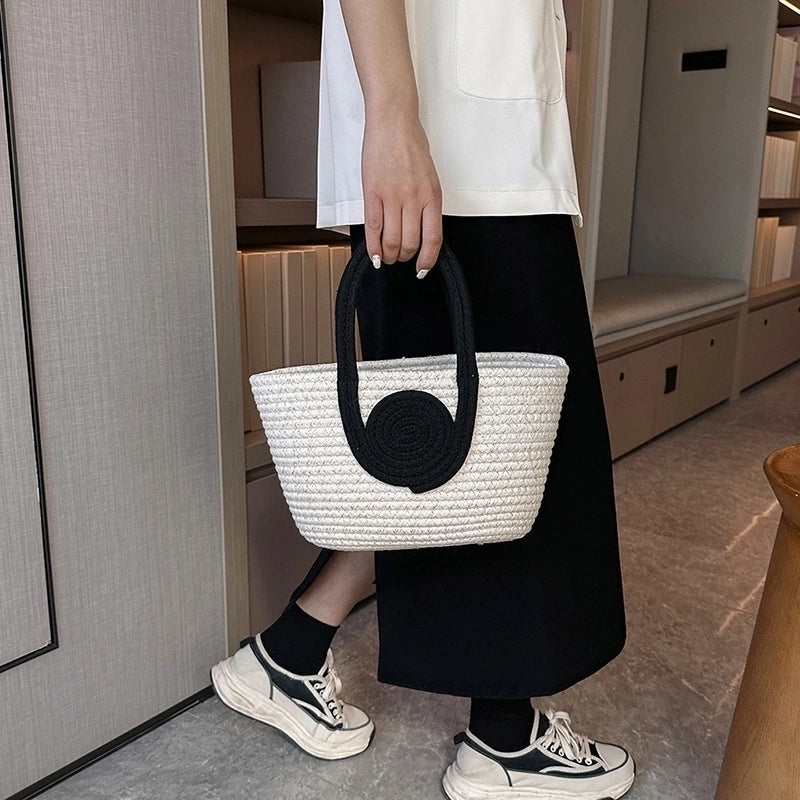 Women's Medium Spring&summer Braid Basic Vacation Handbag