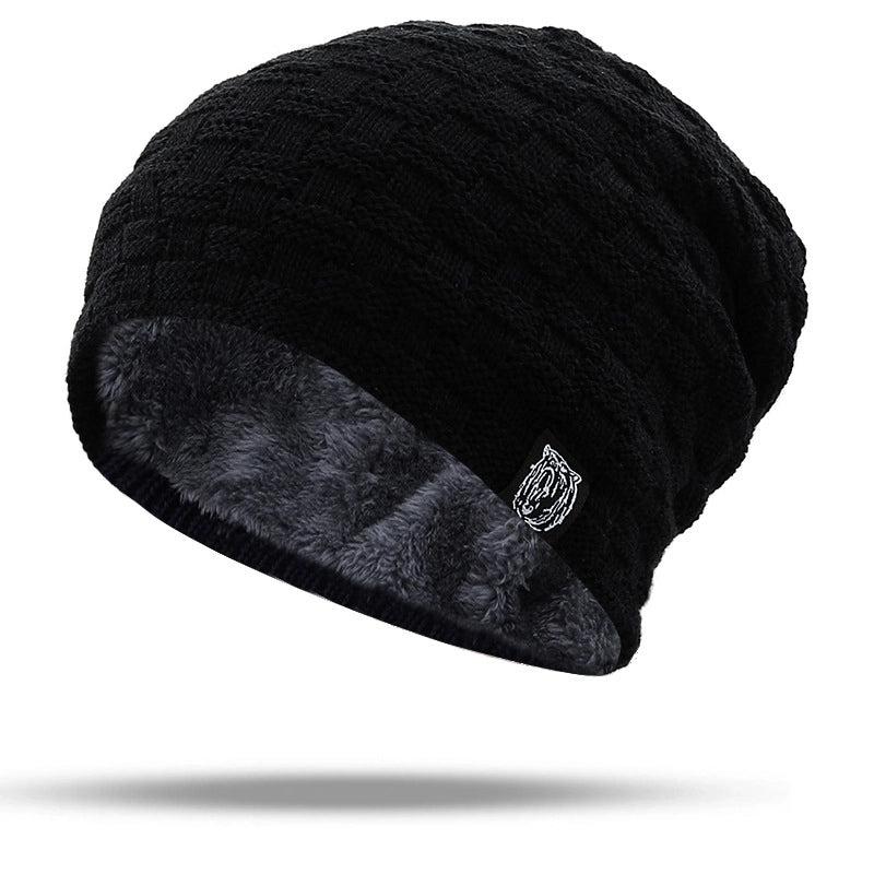 Simple Fashion Solid Color Knitted Thick Woolen Hats