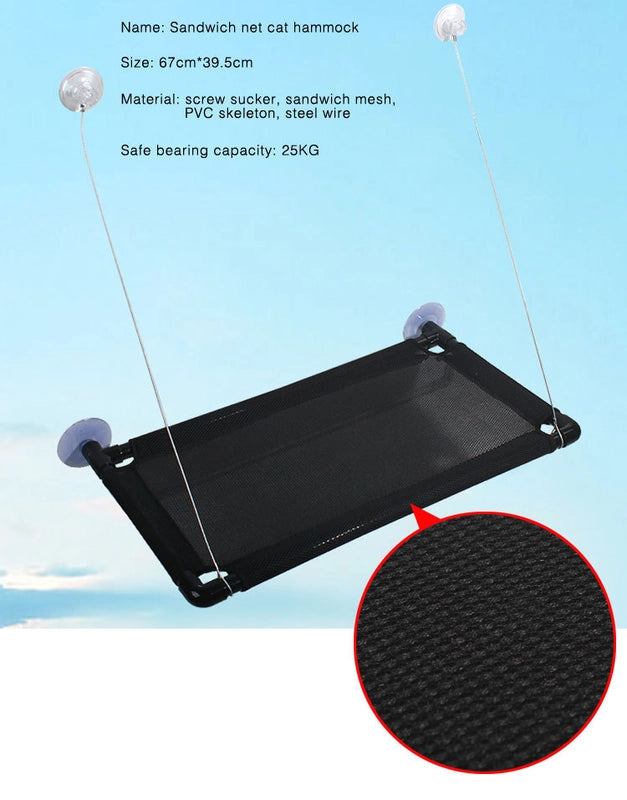 New Pet Supplies Cat Hammock Super Strong Screw Suction Balcony Cat Climbing Frame Bed Splicing Design Nest