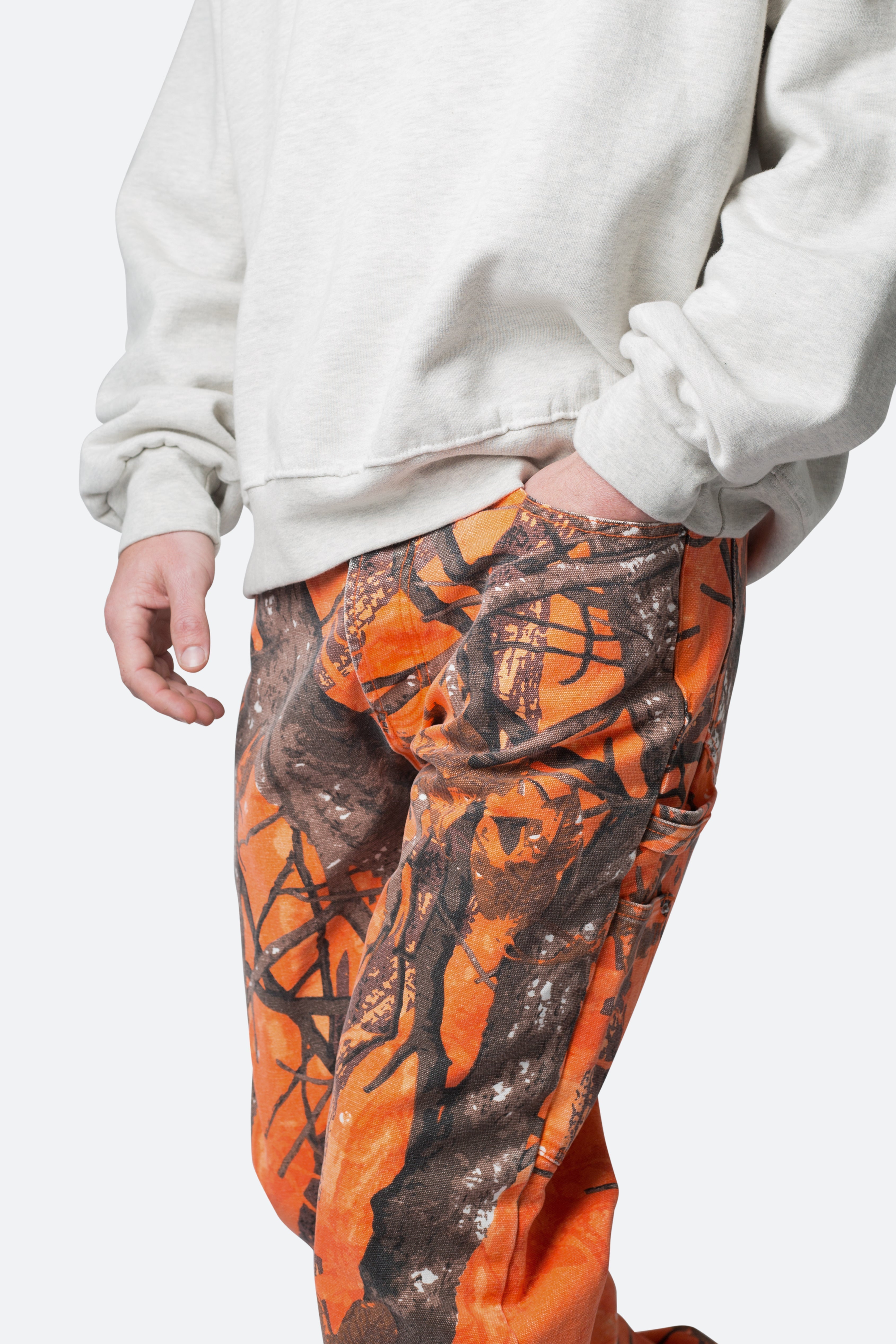 V603 Camo Carpenter Pants - Orange