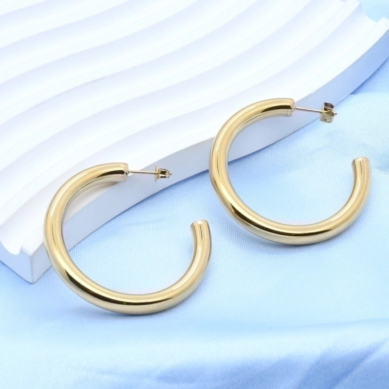 1 Pair Ig Style Minimalist Geometric Stainless Steel 18k Gold Plated Ear Studs
