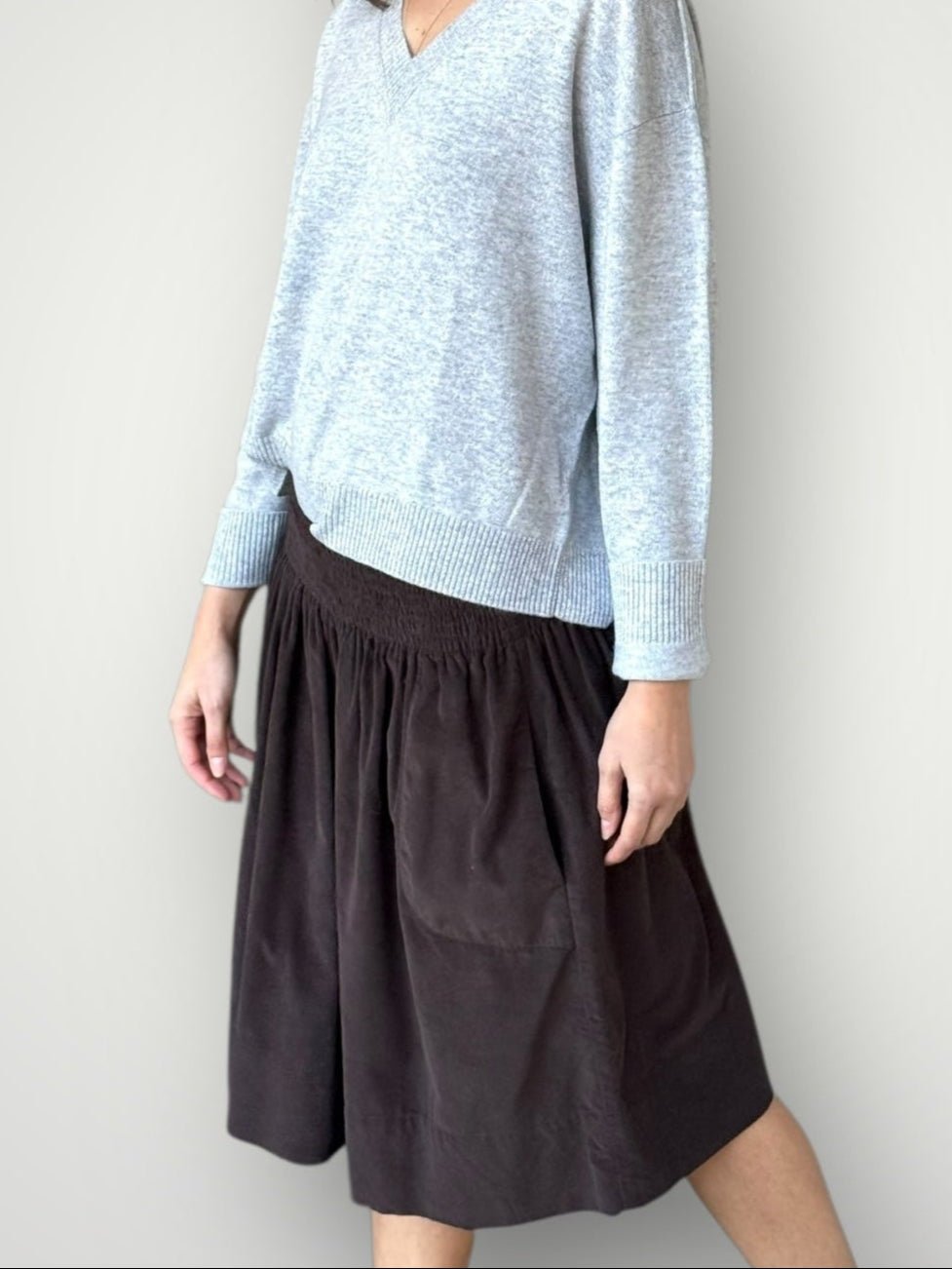 zoe skirt - chocolate cord