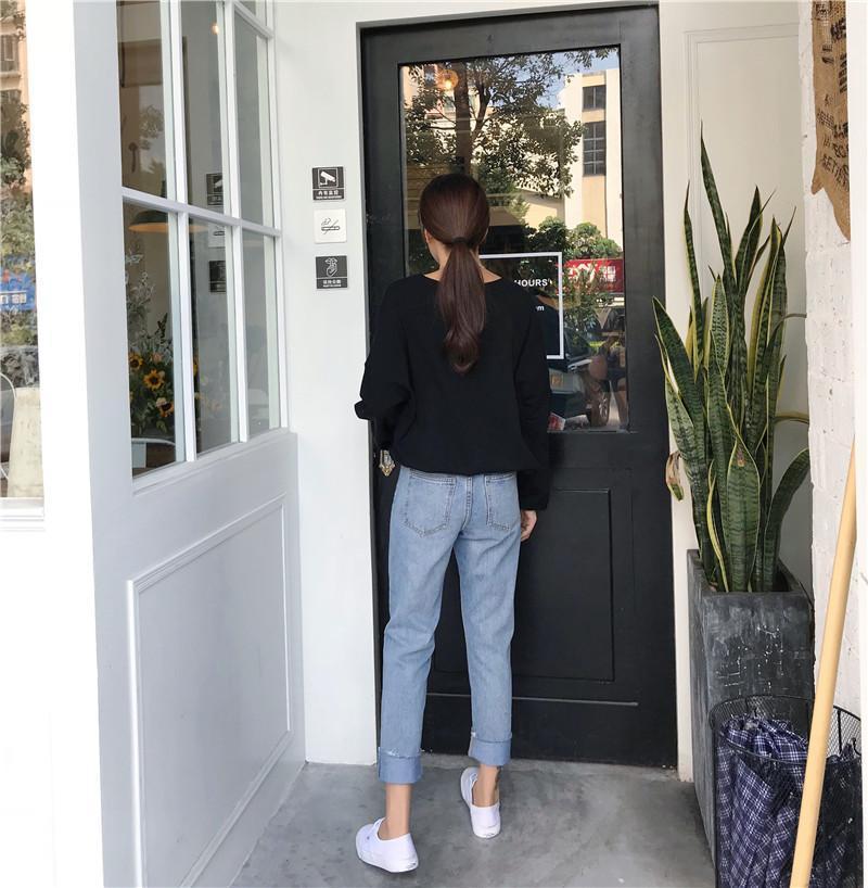 Two Tone Slim Straight Jeans