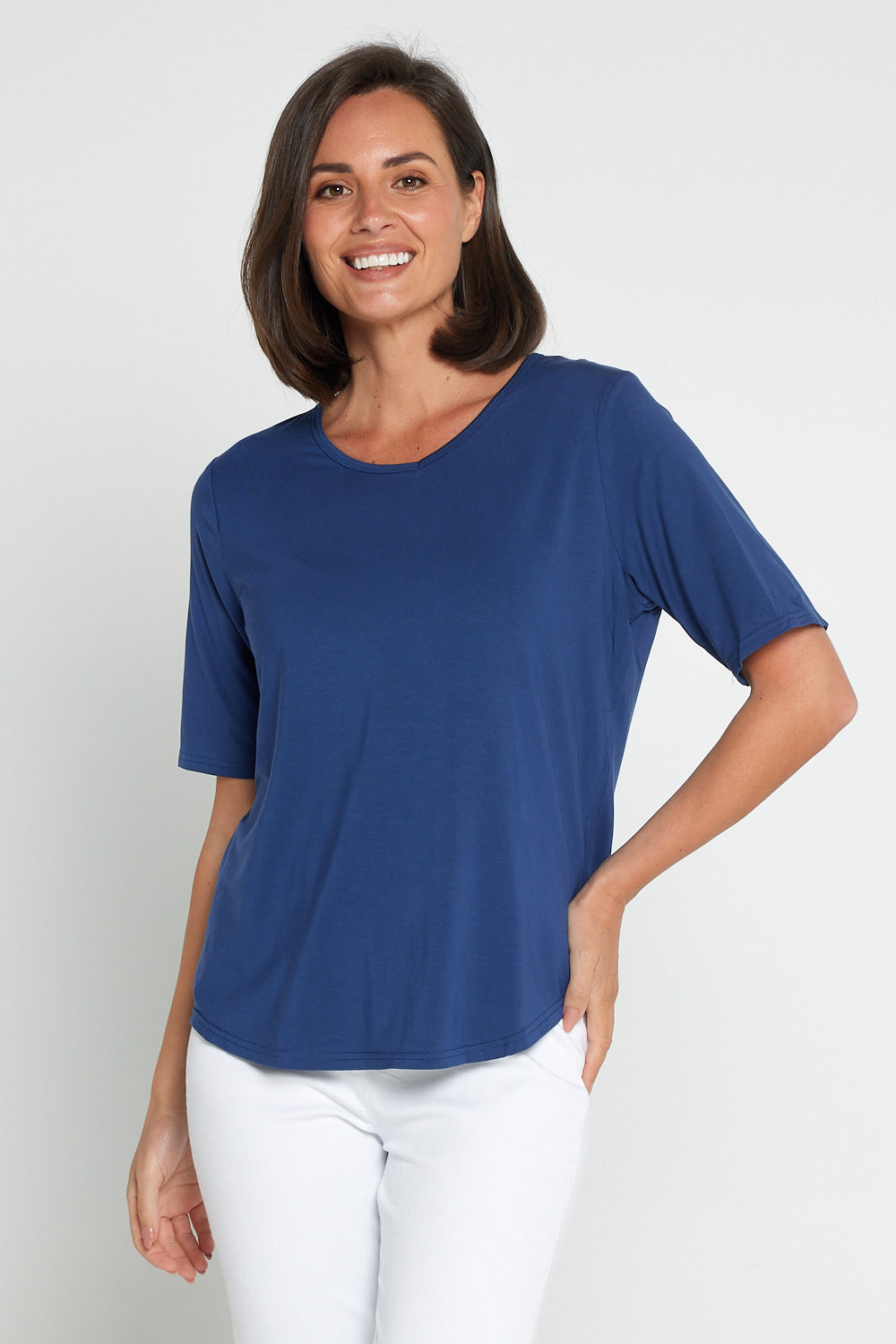 Belinda Modal Tee - Navy