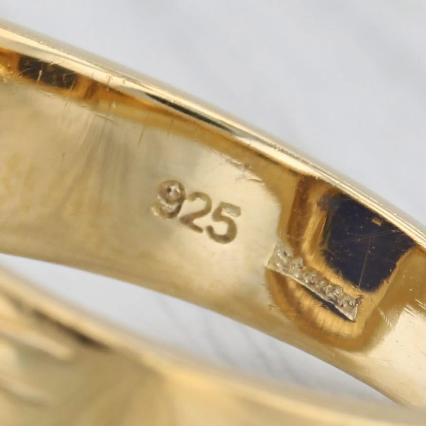 Air Force Ring Sterling Silver Gold Plated Size 11 US Military Service Signet