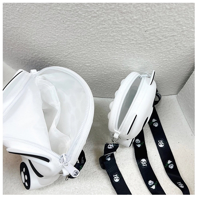 Women's Medium Silica Gel Animal Cute Round Zipper Crossbody Bag
