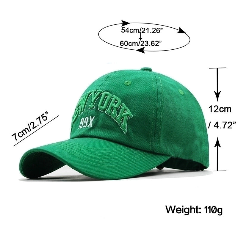 Unisex Casual Letter Embroidery Curved Eaves Baseball Cap