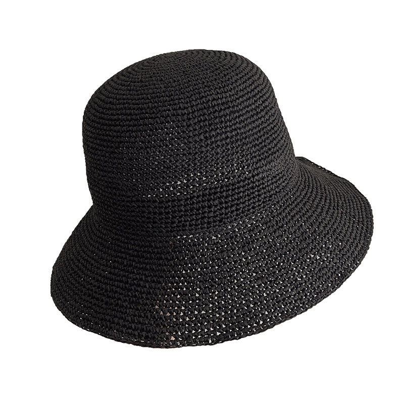 Summer Fine Hook Shade Hat Handmade Fine Grass Fisherman Hat Summer Travel Dome Straw Hat Sunscreen Sunshade Hat