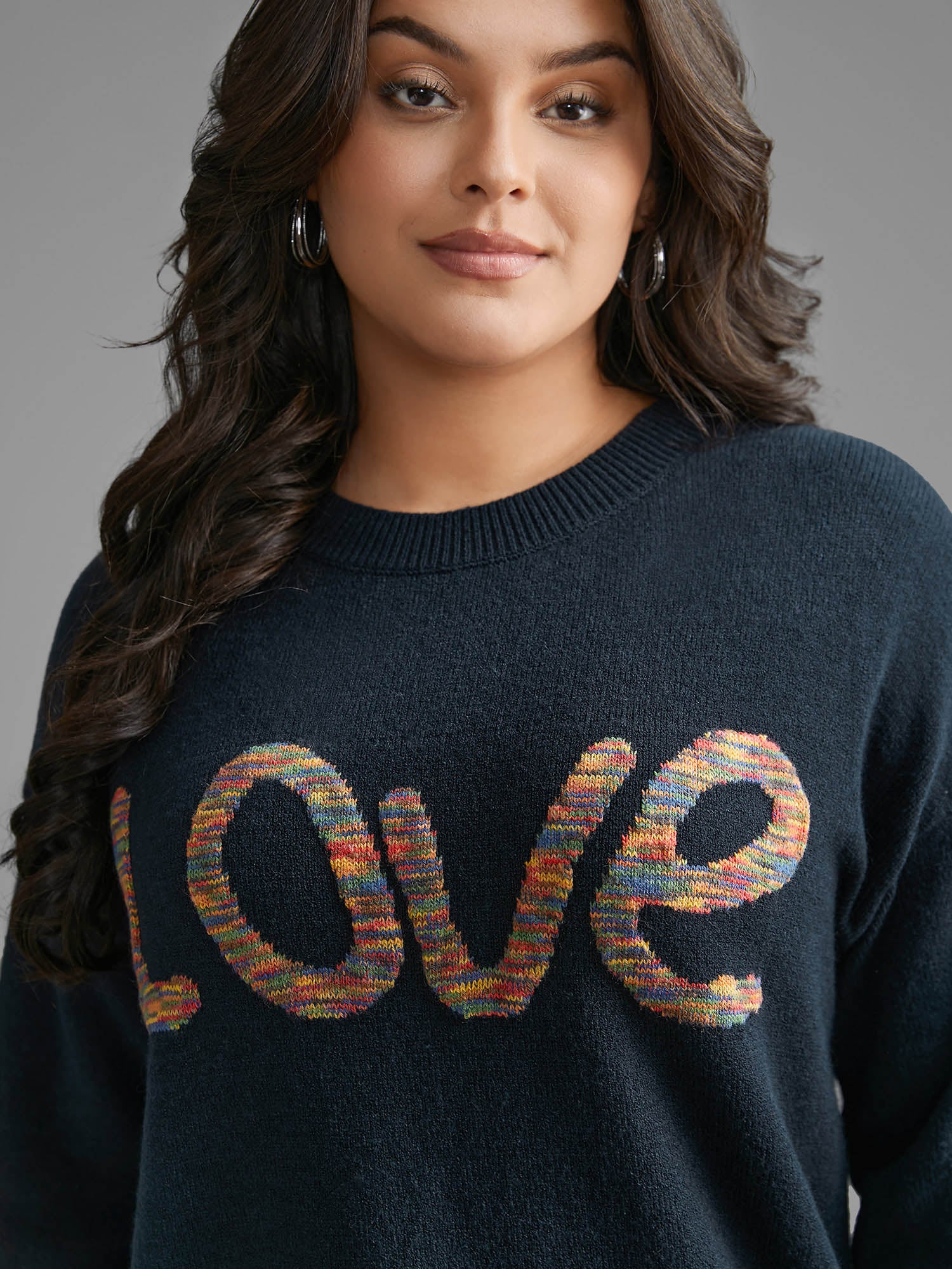 Supersoft Essentials Love Pattern Heather Pullover