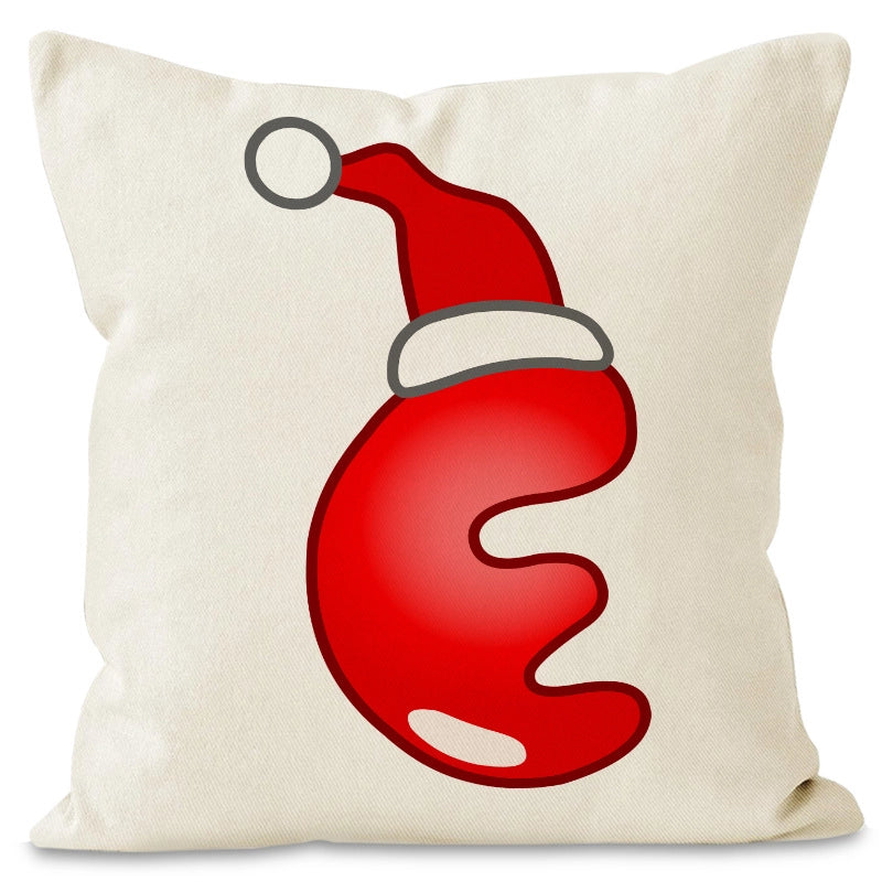 Christmas  Cute Modern Style Christmas Hat Letter Linen Polyester Pillow Cases Couch & Sofa Decor