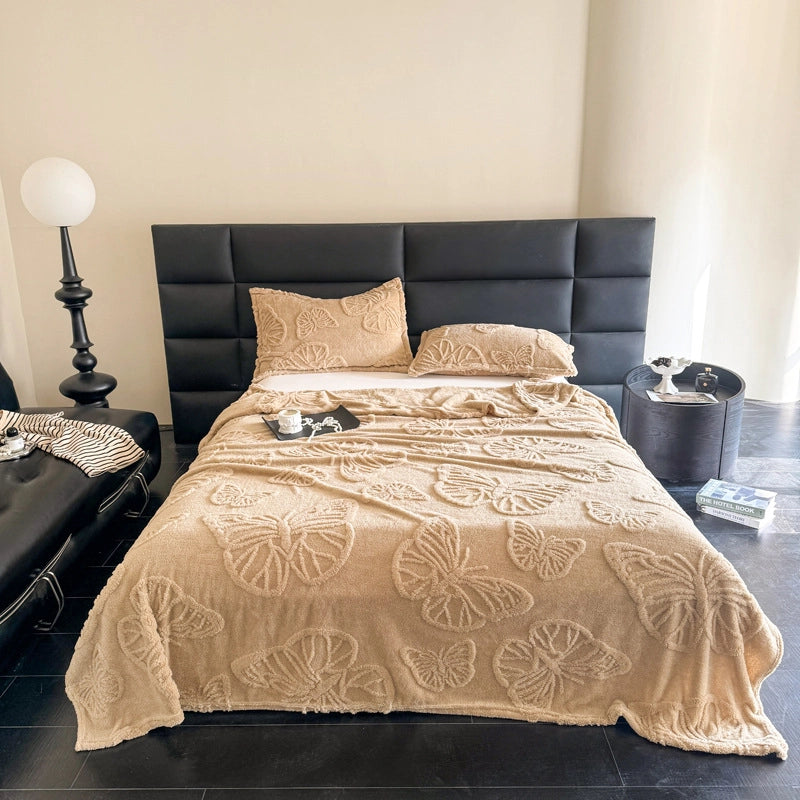 Elegant Solid Color Polyester Blanket