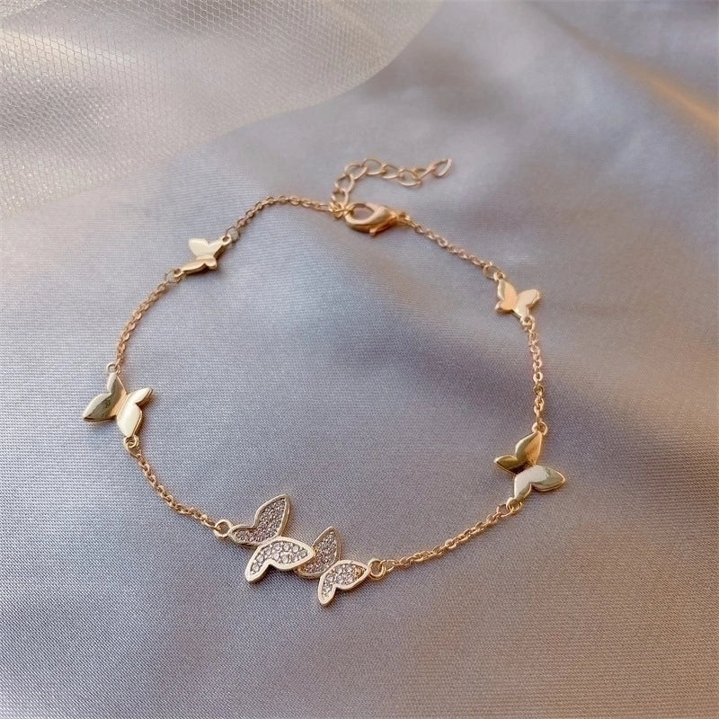 Minimalist Star Titanium Steel Metal Rhinestones Bracelets