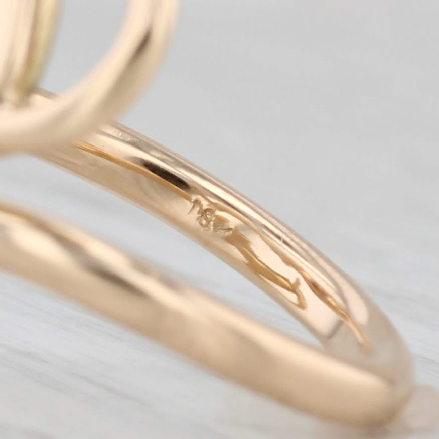 Bypass Adjustable Ring 18k Yellow Gold Size 4.5