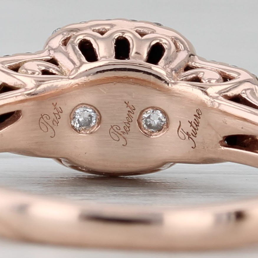 0.50ctw Diamond Halo Engagement Ring 10k Rose Gold Size 7