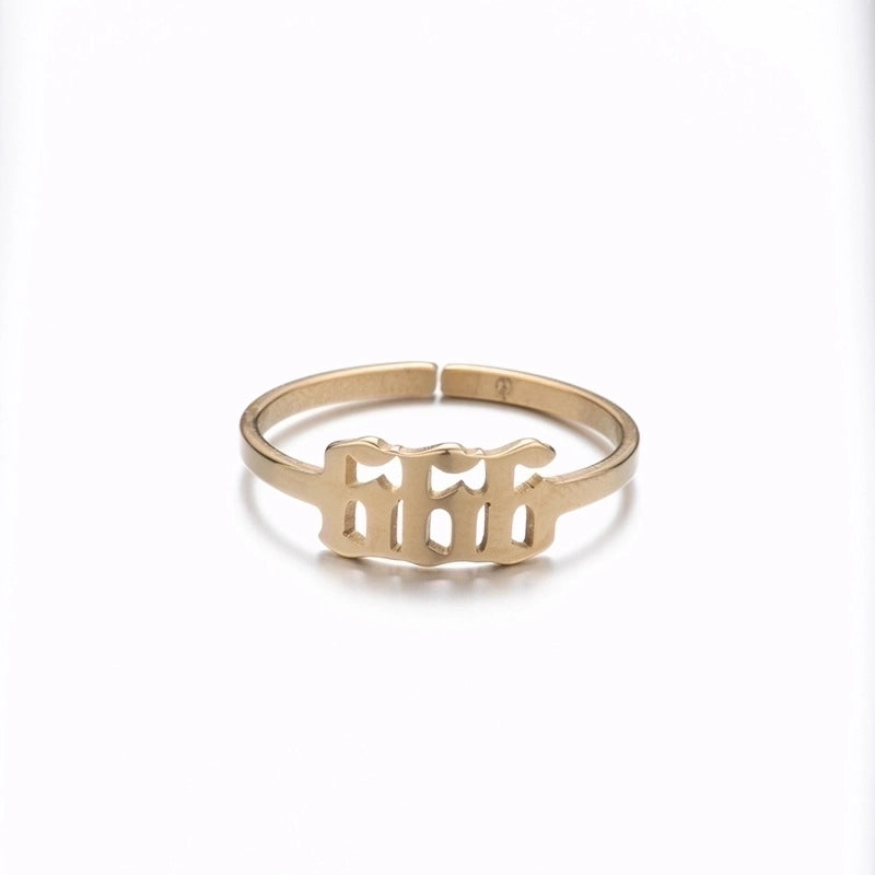Fashion Number 201 Stainless Steel No Inlaid 18K Gold Plated Plating Open Ring