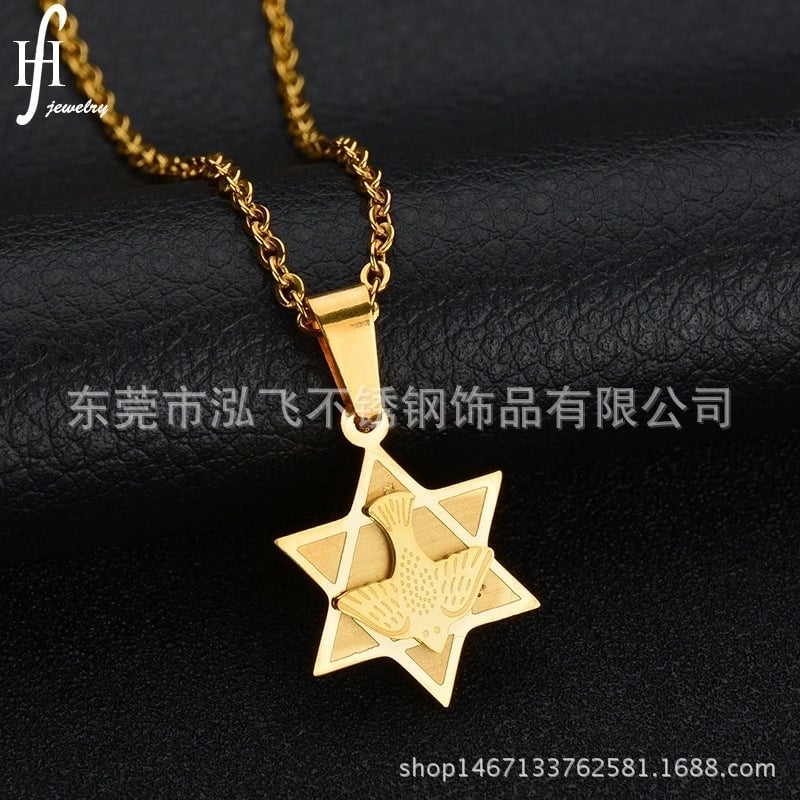 Geometric 304 Stainless Steel 18K Gold Plated Plating Stainless Steel Necklaces