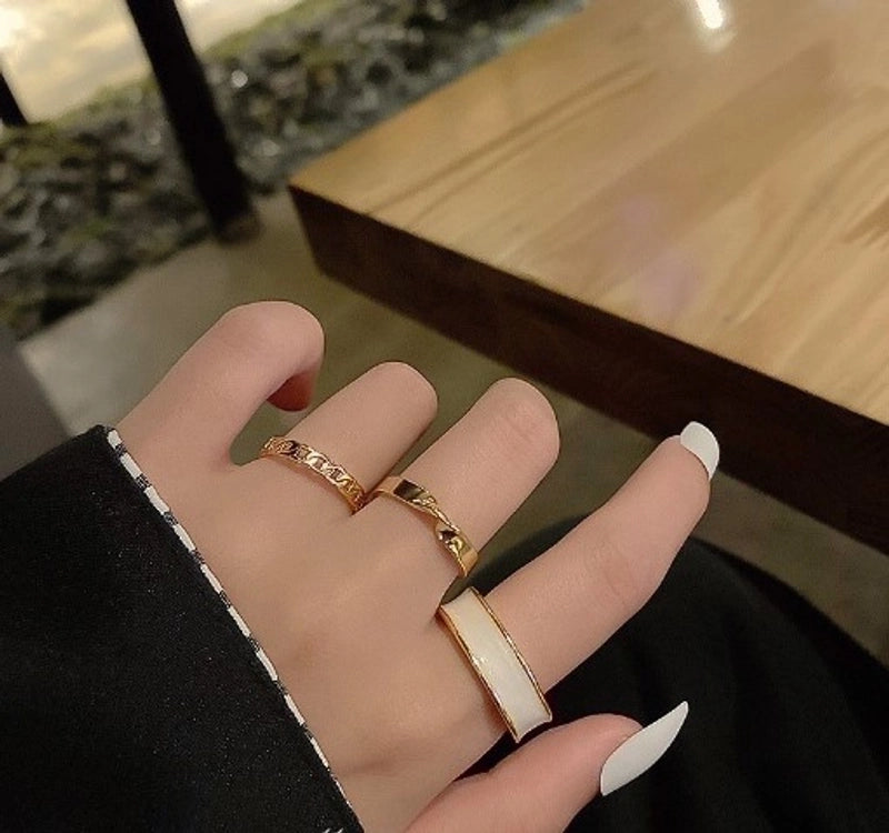 Fashion Rabbit Heart Shape Flower Copper Plating Inlay Shell Zircon Open Ring 1 Piece
