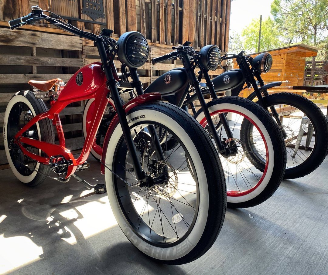 Vintage American V-Twin Electric Motorcycle