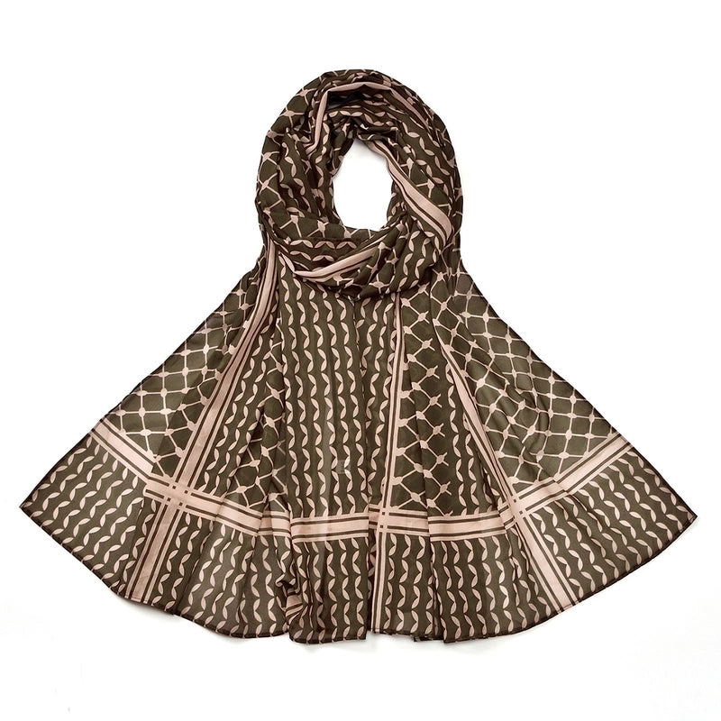 Women's Retro Lattice Chiffon Kerchief