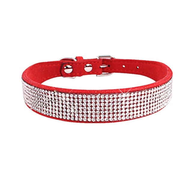 Crystal Buckled Dog Collar