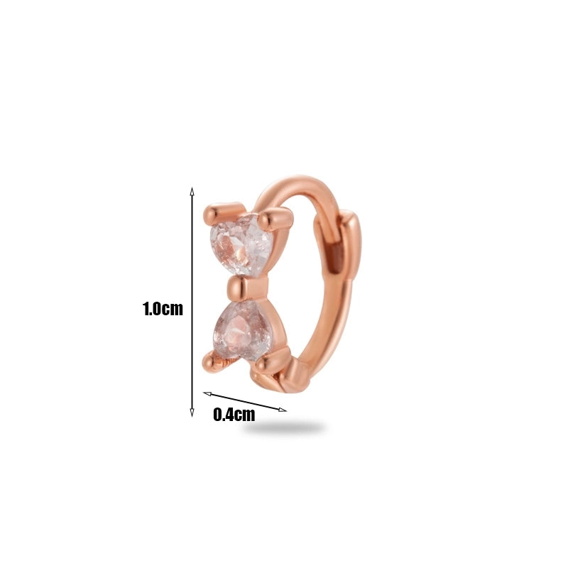1 Piece Minimalist Classic Style Round Plating Inlay Copper Zircon 18k Gold Plated Ear Studs