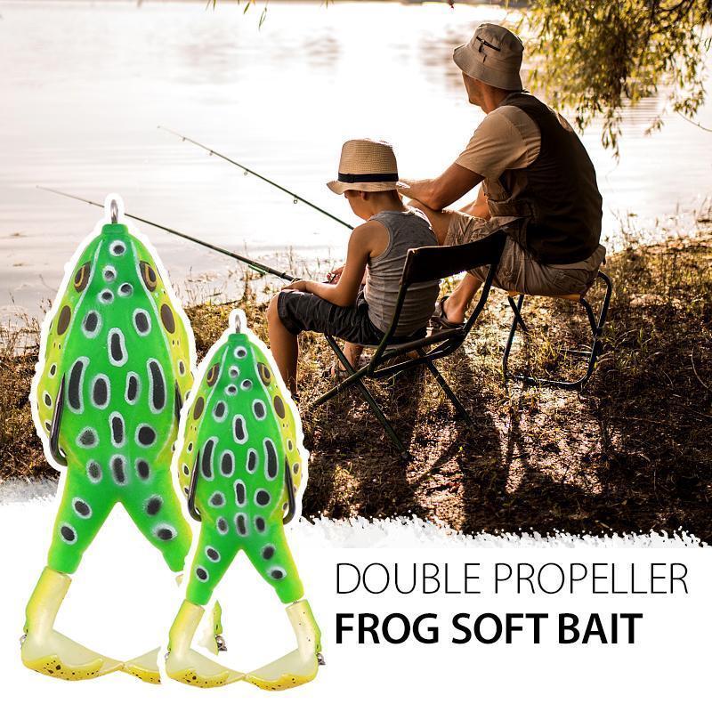 Double Propeller Frog Soft Bait(1 or 5 pics)