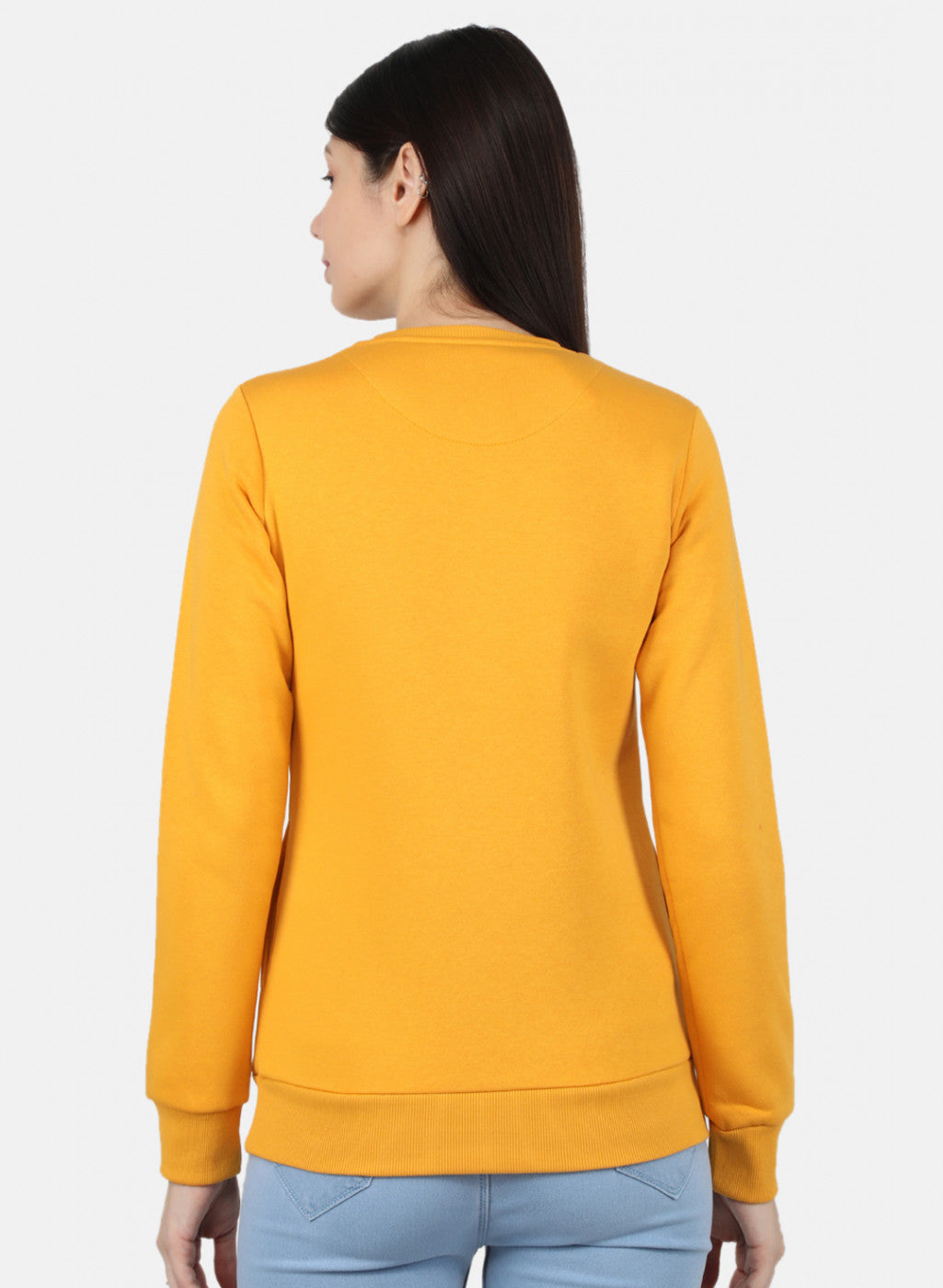 Women Mustard Embroidered Sweatshirt