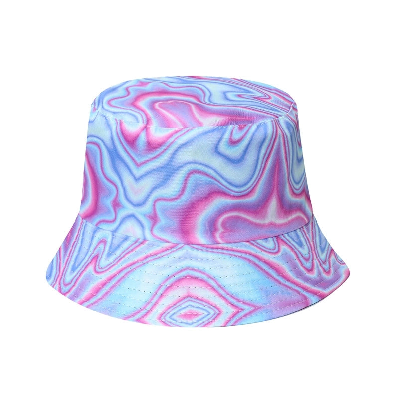 Women's Hip-hop Bear Printing Flat Eaves Bucket Hat