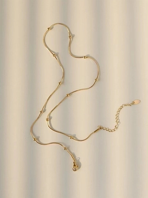 Elegant Hip-hop Solid Color Stainless Steel Steel Necklace