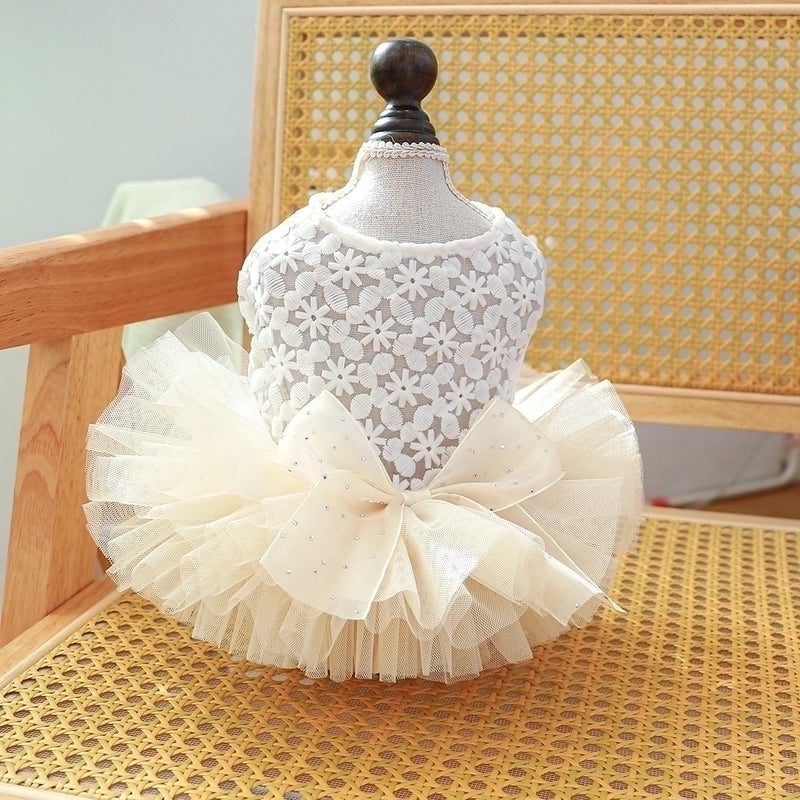 Sweet Polyester Bow Knot Pet Clothing