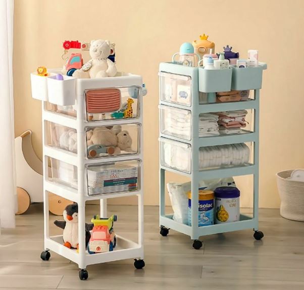 New Born Nursery Storage Trolley Cart. Rolling Trolley Cart