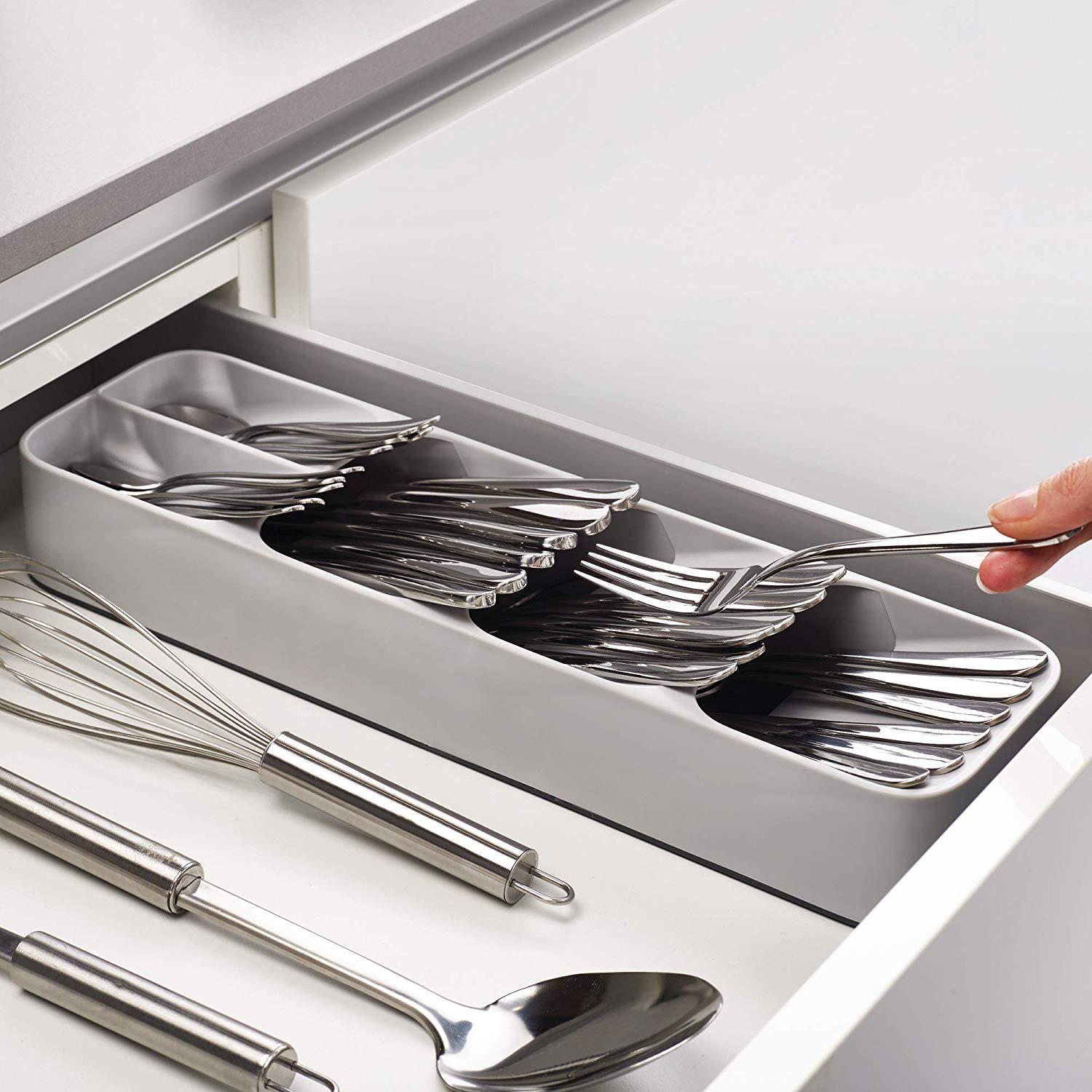 Compact Drawer Cutlery Organizer Tray