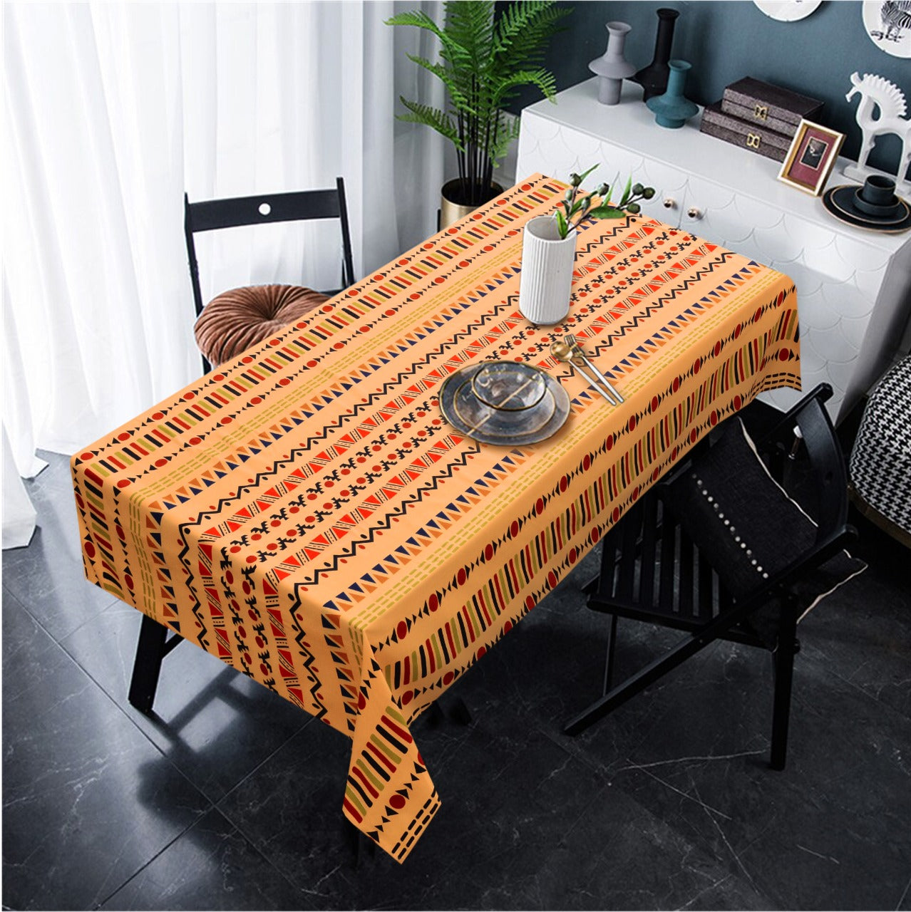 6 & 8 Seater Digital Printed Table Cover-TB24