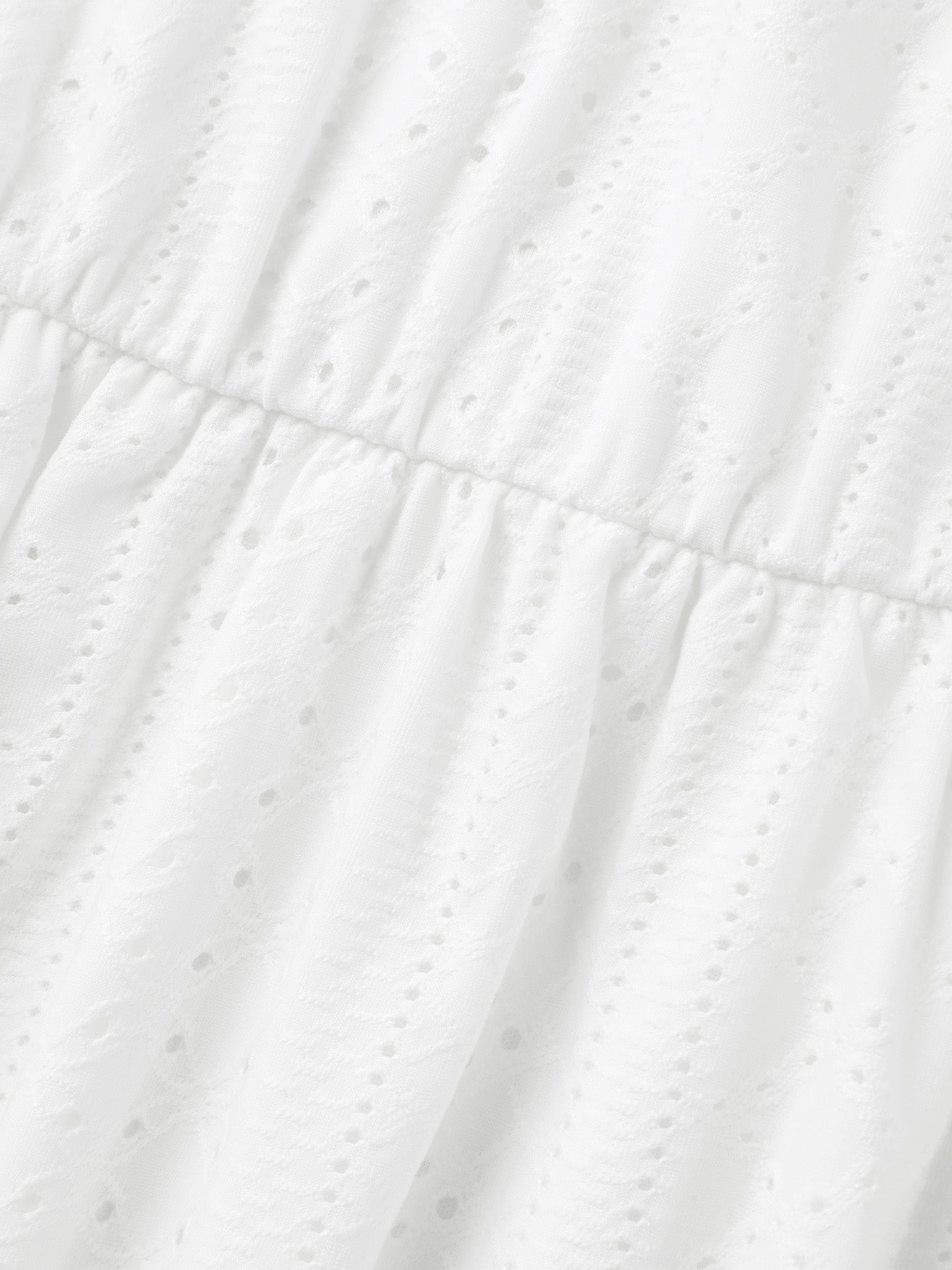 Plain Broderie Anglaise Elastic Waist Dress