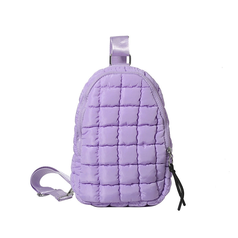 Women's Medium Polyester Solid Color Streetwear Square Zipper Fanny Pack