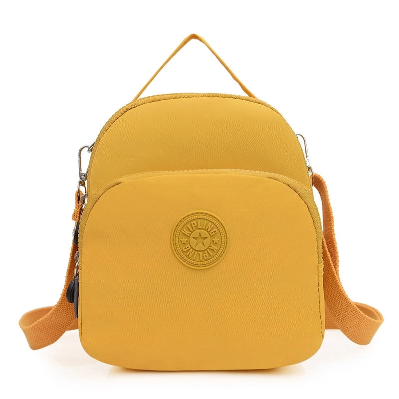 Women's Small Oxford Cloth Solid Color Classic Style Square Zipper Handbag