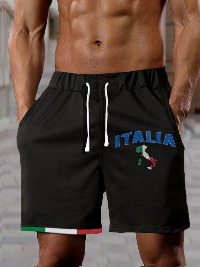 Men's Italy printed shorts