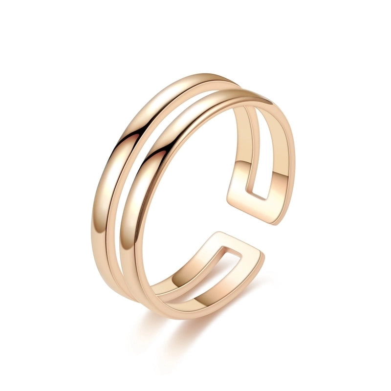 Heart Titanium Steel 18K Gold Plated Carving