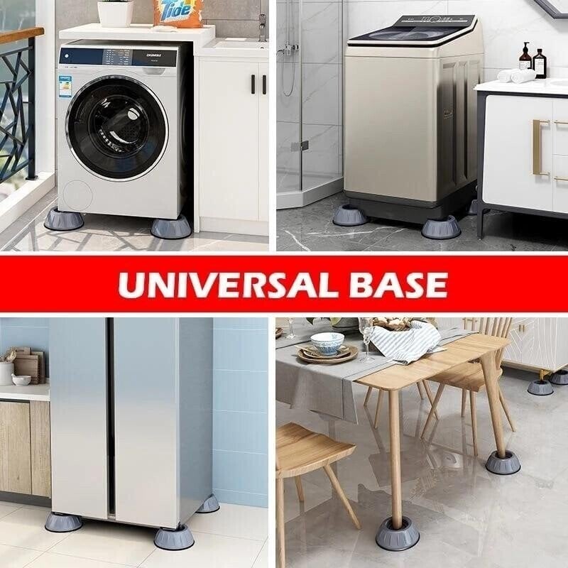 Non-Vibration Washing Machine Feet - 4 Pcs/Set