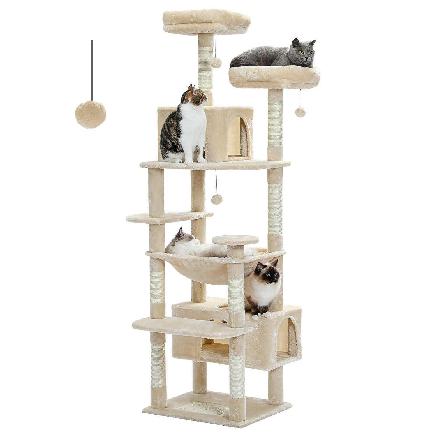 184cm Multilevel Cat Scratching Tower/ Tree