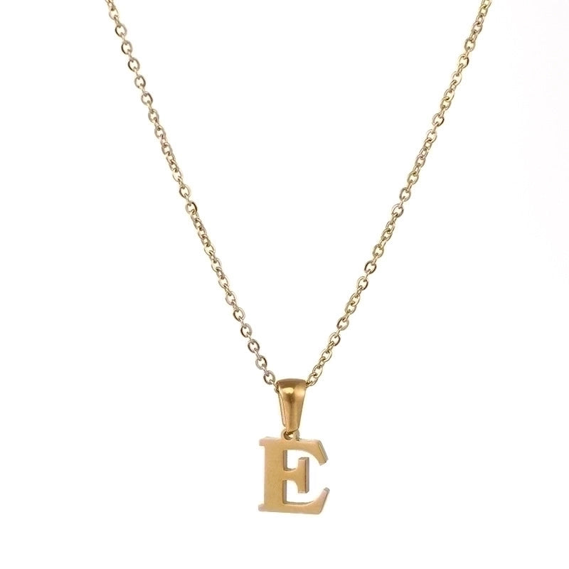 Minimalist Letter Stainless Steel Necklace 1 Piece