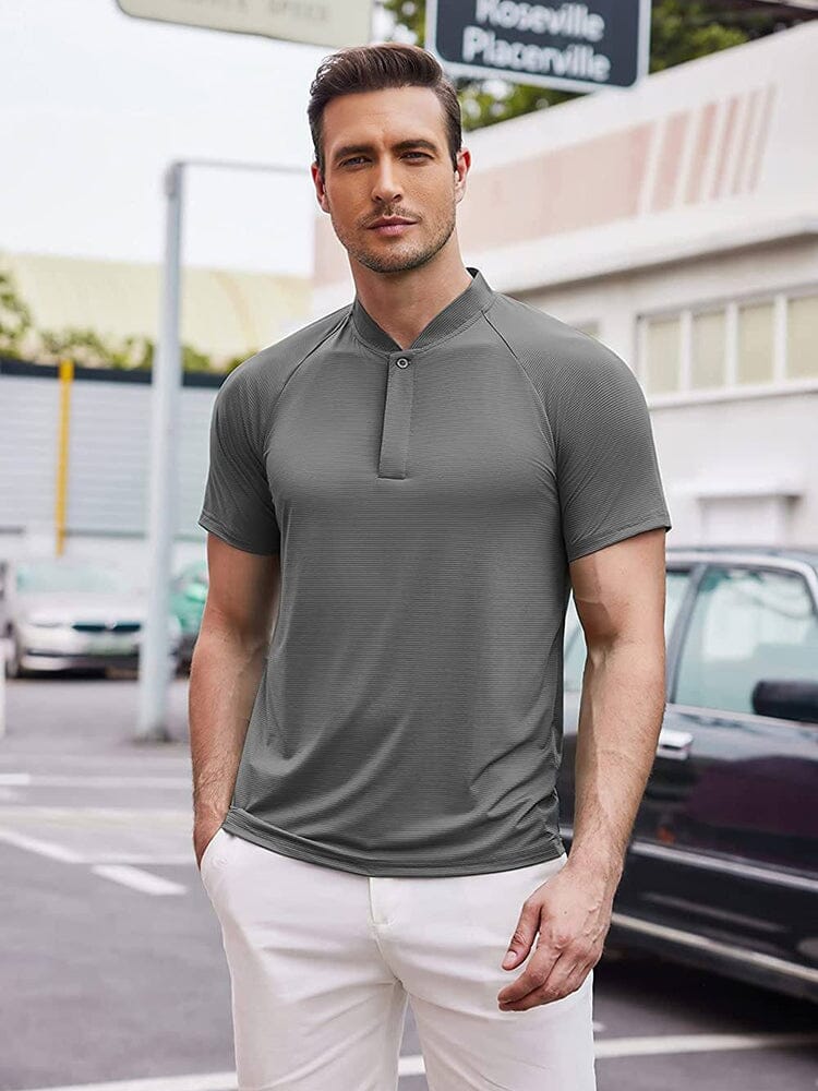 Short Sleeve Collarless Golf Polo Shirts (US Only)